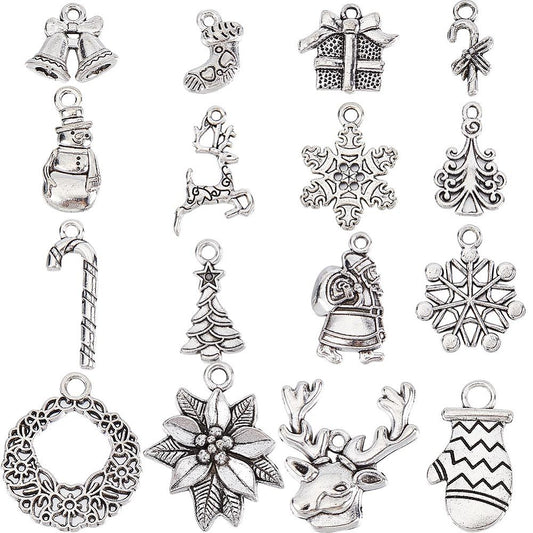 Silver Christmas Charm Box - Special Purchase - 64 Charms!