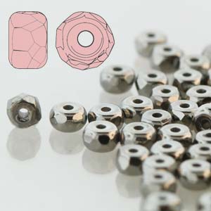 2x3mm Faceted Micro Spacers – Pack of 100 – Chrome