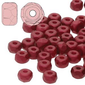 2x3mm Faceted Micro Spacers - Pack of 100 - Dark Red
