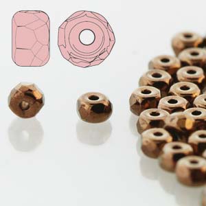2x3mm Faceted Micro Spacers – Pack of 100 – Dark Bronze