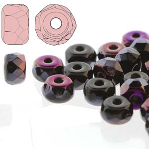 2x3mm Faceted Micro Spacers - Pack of 100 - Brown Flare