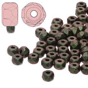 2x3mm Faceted Micro Spacers – Pack of 100 – Polychrome Sage and Citrus