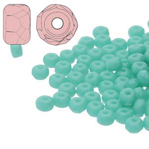2x3mm Faceted Micro Spacers - Pack of 100 - Turquoise Green