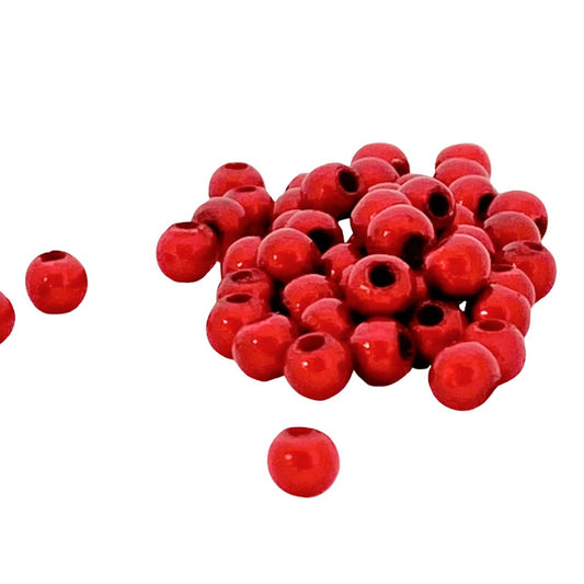 4mm Miracle Beads - Pack of 50 - Cherry Red
