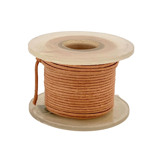 Natural 0.5mm Waxed Cotton Cord 10m Spool