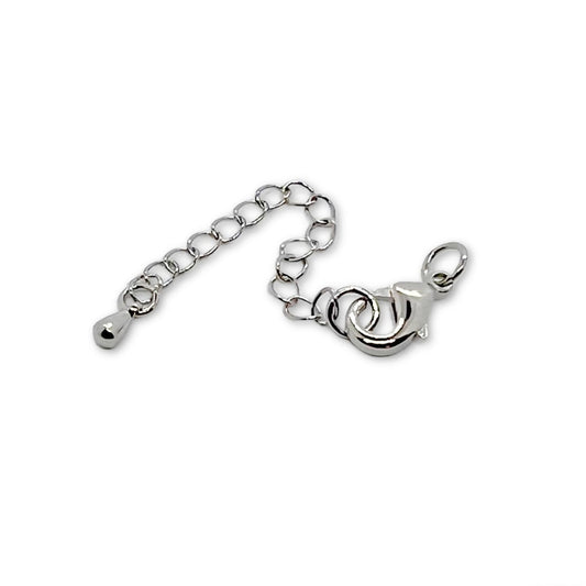 Silver Plated Extension Chain with Lobster Clasp