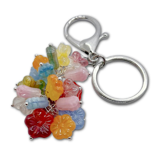 Flower Power Beaded Key Ring and Bag Charm Kit - Beginners