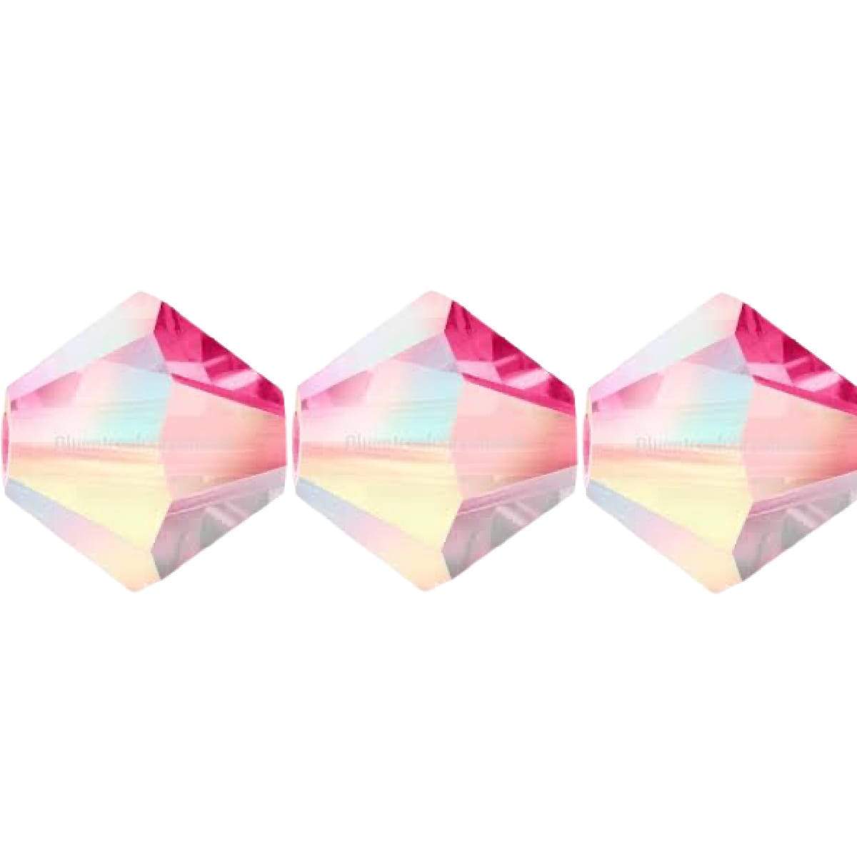 4mm Preciosa Bicones - Fuchsia AB2X - Pack of 30