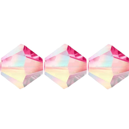 4mm Preciosa Bicones - Fuchsia AB2X - Pack of 30