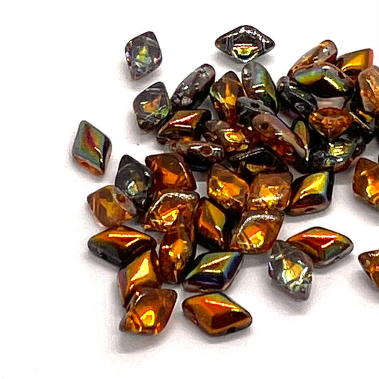 GemDuo 2-Hole 5x8mm – Magic Orange Grey – 5g