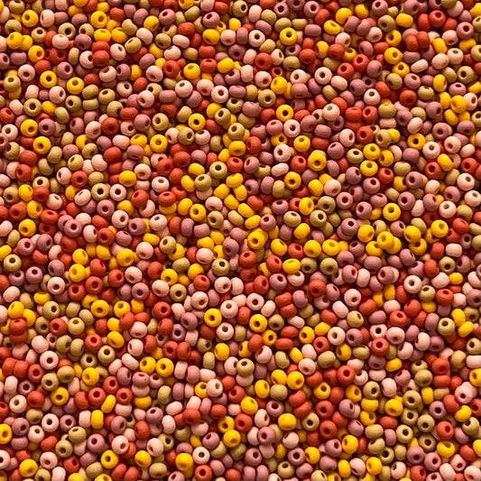 Preciosa 11/0 Seed Beads - PermaLux - 20g Pack - Matte - Pumpkin Spice Mix
