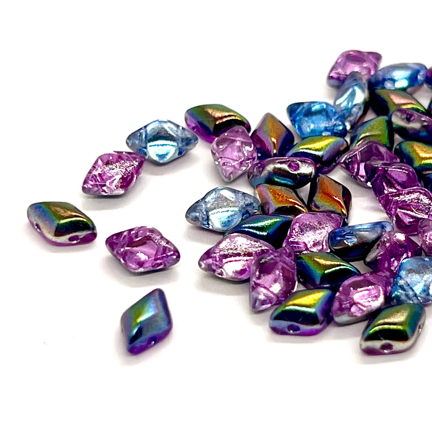 GemDuo 2-Hole 5x8mm – Magic Blue Pink – 5g