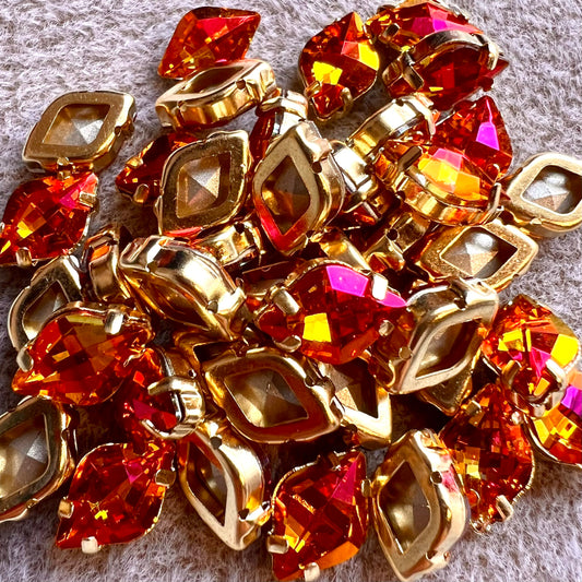9x14mm Lemon Stone - Pack of 5 - Copper