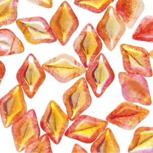 GemDuo 2-Hole 5x8mm – Summer Rainbow Orange – 5g