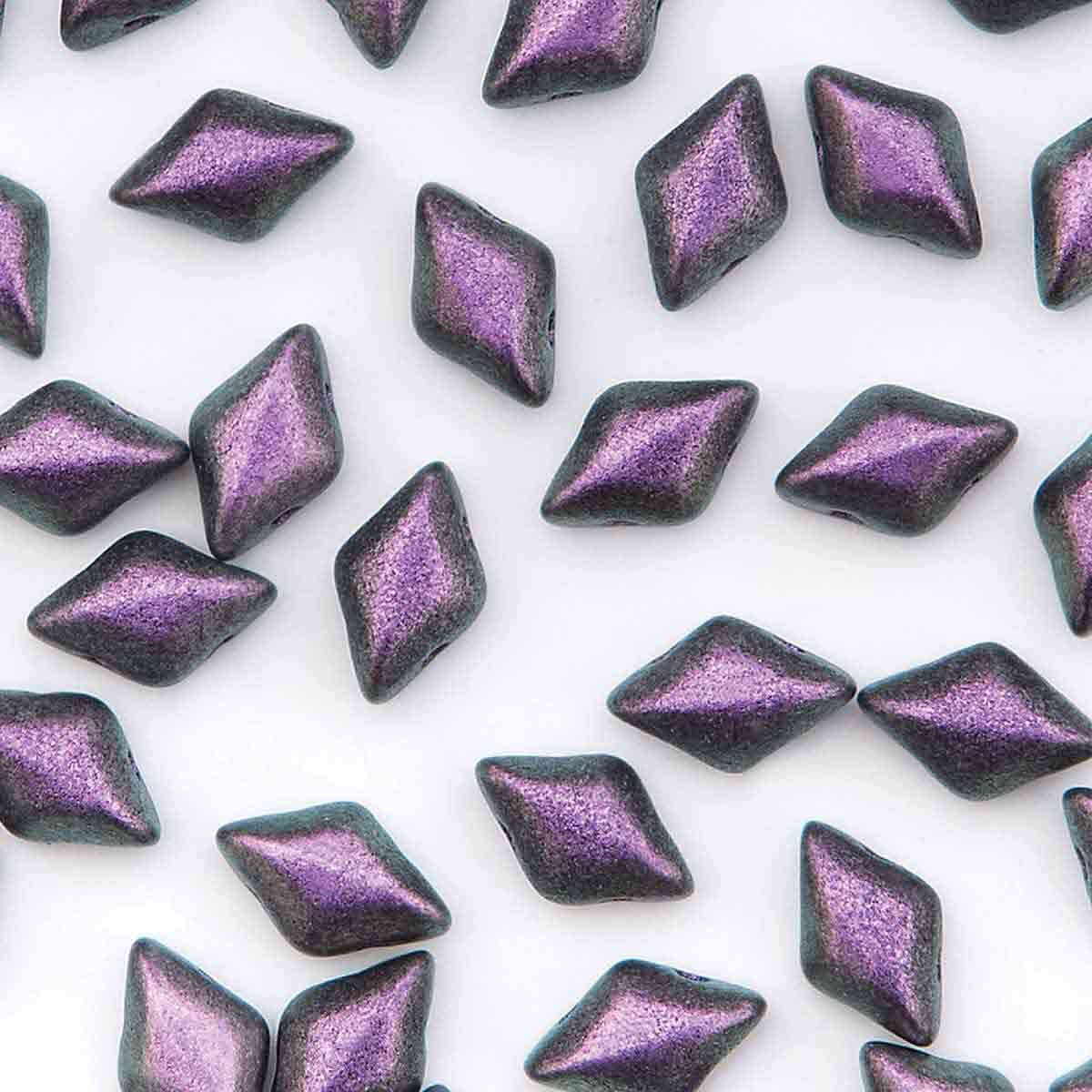 GemDuo 2-Hole 5x8mm – Polychrome Black Raspberry – 5g