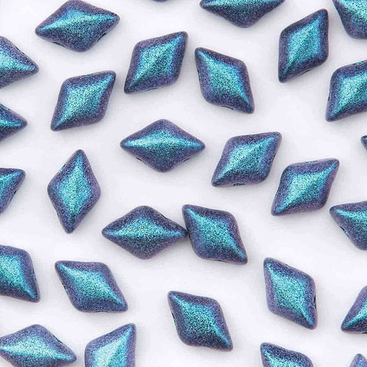 GemDuo 2-Hole 5x8mm – Polychrome Blueberry – 5g