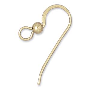Gold Filled Earring Finding - Flat with Ball (priced per piece - not sold in pairs)