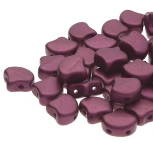 Ginko Beads 7.5mm – 10g Pack (approx 35 beads) – Chatoyant Shimmer Burgundy
