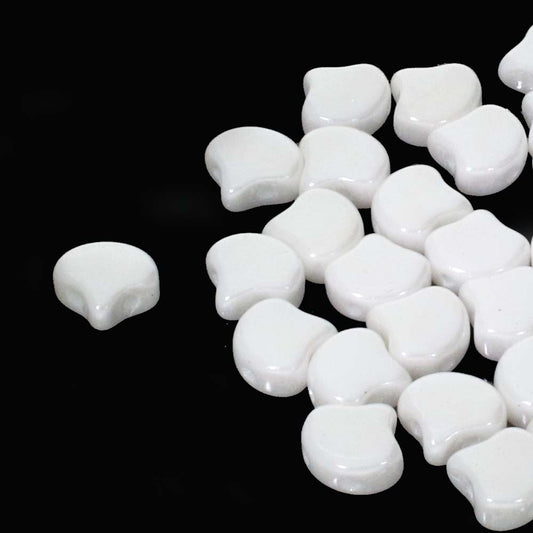 Ginko Beads 7.5mm - 10g Pack (approx 35 beads) - Chalk Luster