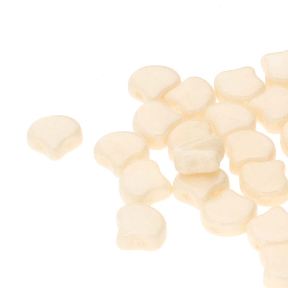 Ginko Beads 7.5mm - 10g Pack (approx 35 beads) - Chalk Beige Luster