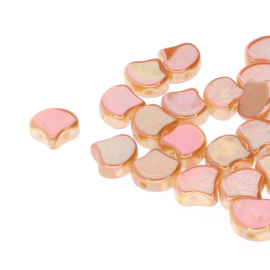 Ginko Beads 7.5mm - 10g Pack (approx 35 beads) - Chalk Full Apricot