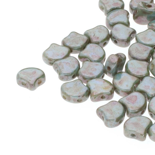 Ginko Beads 7.5mm - 10g Pack (approx 35 beads) - Chalk Lazure Blue