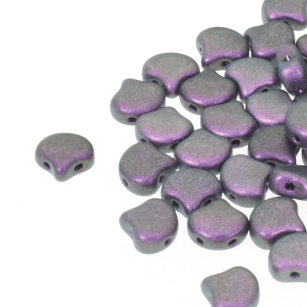 Ginko Beads 7.5mm – 10g Pack (approx 35 beads) – Polychrome Black Raspberry