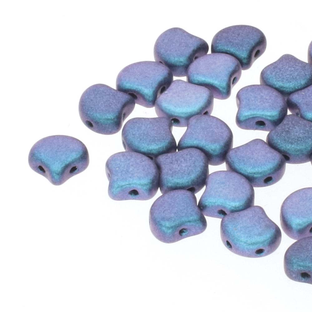 Ginko Beads 7.5mm - 10g Pack (approx 35 beads) - Polychrome Blueberry