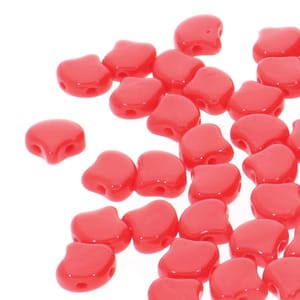Ginko Beads 7.5mm – 10g Pack (approx 35 beads) – Red Opaque
