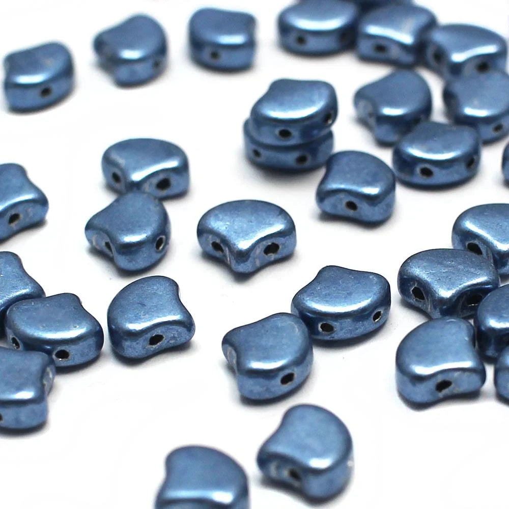 Ginko Beads 7.5mm - 10g Pack (approx 35 beads) - Sueded Gold Provence