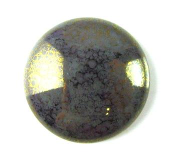 Czech Glass Cabochon 18mm - Opaque Grey Bronze