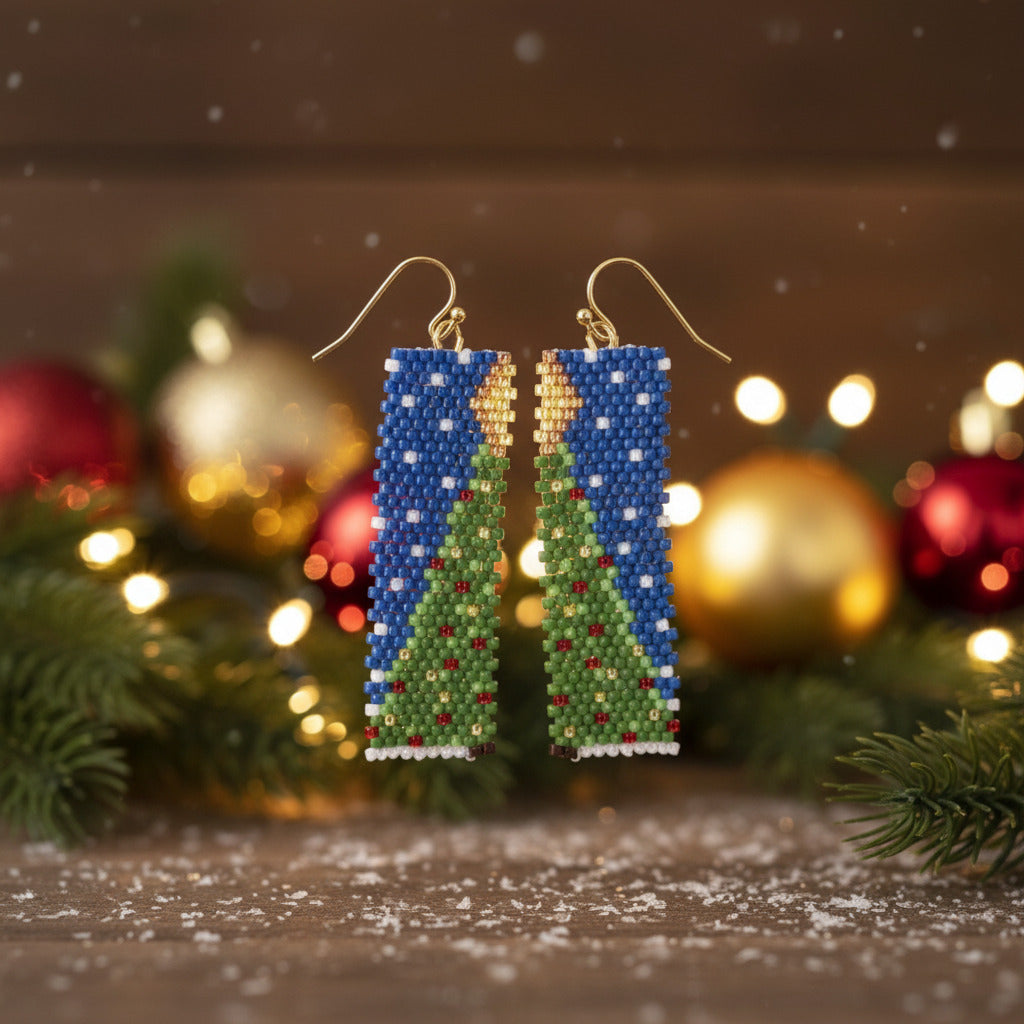 Charlotte's Christmas Tree Earring Pattern - Instant Download or Printed Copy