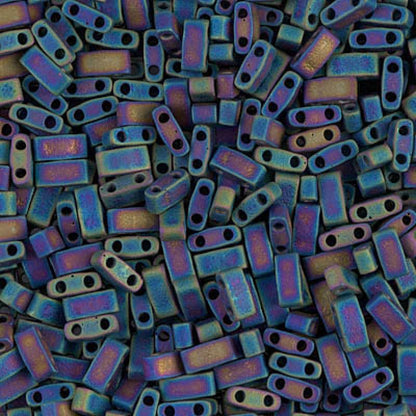 Miyuki Half Tila Beads - 5g Bag – Matte Black AB - HTL0401FR