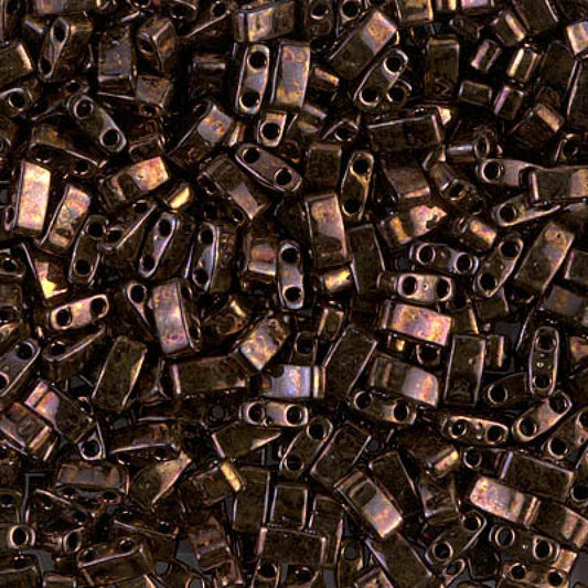 Miyuki Half Tila Beads - 5g Bag – Metallic Dark Rapberry Iris - HTL0457