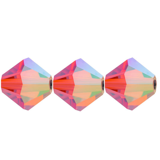 4mm Preciosa Bicones - Hyacinth AB2X - Pack of 30