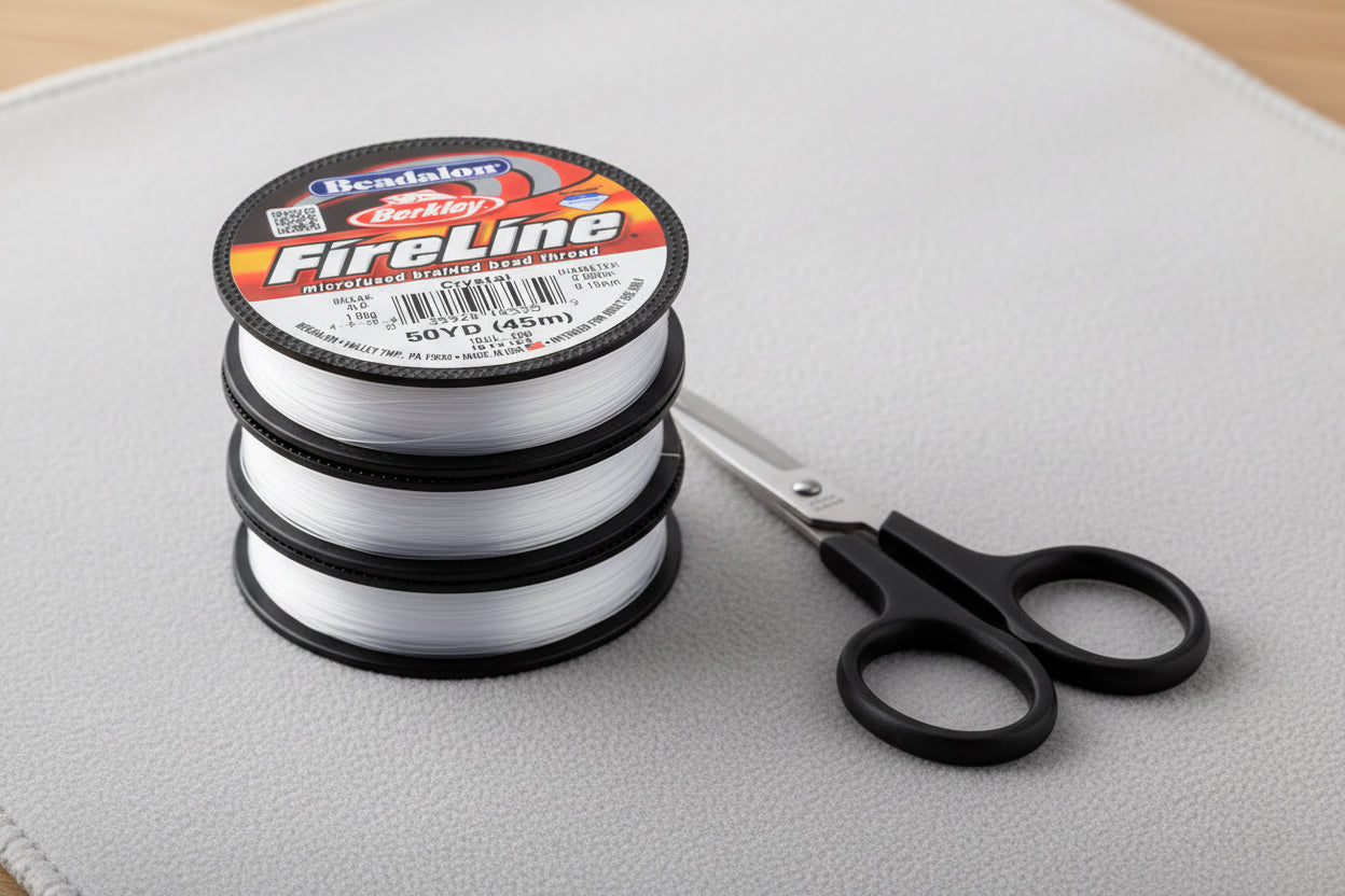 FireLine Braided Bead Thread 6lb – Crystal – 50yd Spool