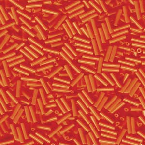 6mm Miyuki Bugle Beads 10g – Opaque Orange