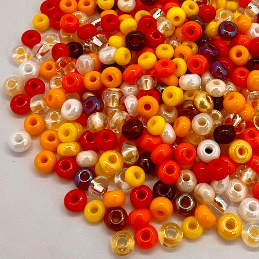 6/0 Preciosa Seed Bead Mix 25g Bag - Pumpkin