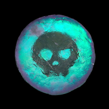 Czech Glass Cabochon 25mm – Skull in Moon