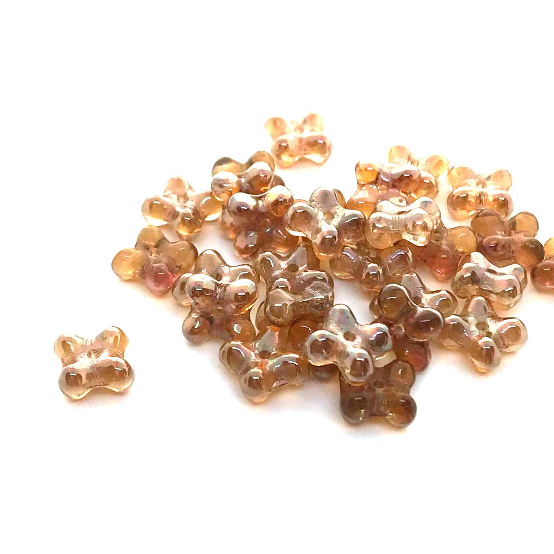 Preciosa 4x7mm Star Bead - Pack of 10 - Toffee