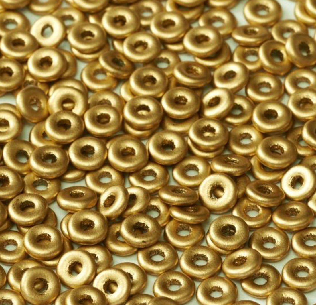 O Beads 3.8x1mm – 5g Bag – Aztec Gold
