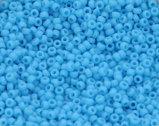 11/0 Miyuki Seed Beads - 25g Bag – Matte Opaque Turquoise Blue - Colour 413F
