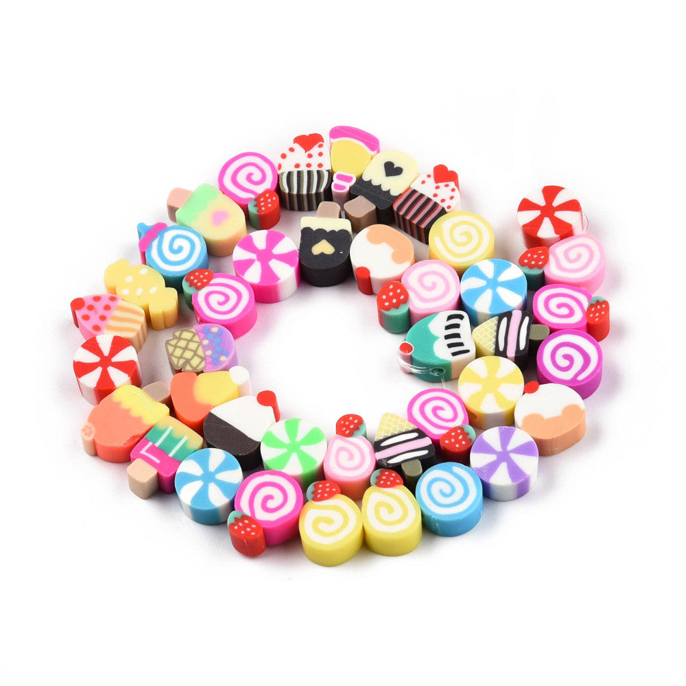 Polymer Clay Sweet Treats - Strand of Approx 40 Beads