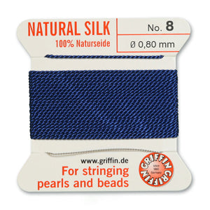 Griffin Silk Bead Cord No8 (0.8mm) – Dark Blue