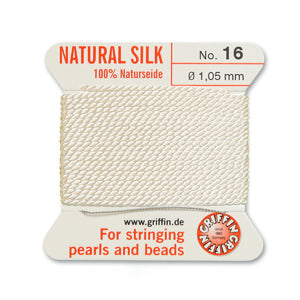Griffin Silk Bead Cord No16 (1.05mm) – white