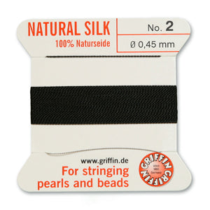 Griffin Silk Bead Cord No2 (0.45mm) – Black