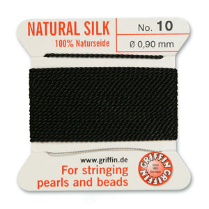 Griffin Silk Bead Cord No10 (0.9mm) - Black