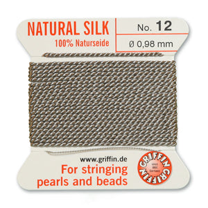 Griffin Silk Bead Cord No12 (0.98mm) - Grey