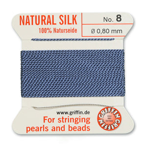 Griffin Silk Bead Cord No8 (0.8mm) – Blue