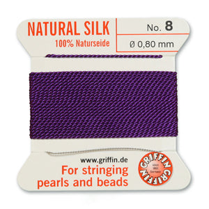 Griffin Silk Bead Cord No8 (0.8mm) – Amethyst